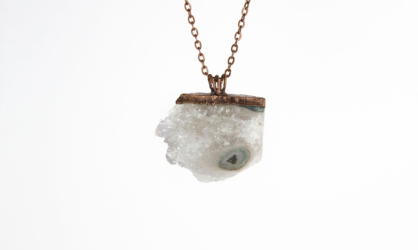 Electroformed Amethyst/Quartz Cluster Pendant