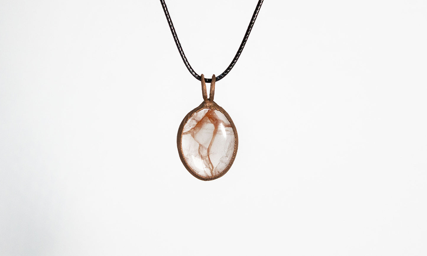 Electroformed Fire Quartz Pendant