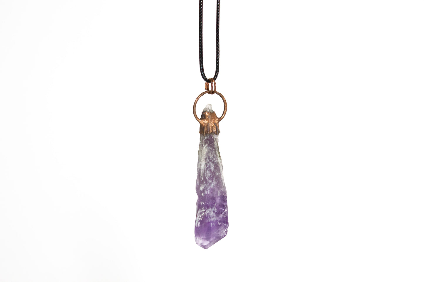 Electroformed Amethyst Root Pendant