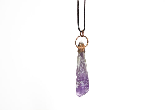 Electroformed Amethyst Root Pendant